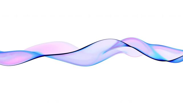 Abstract animation, background design with colorful wave, 4k looping video, 3d render