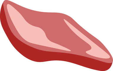 Cartoon Illustration of a Piece of Meat
