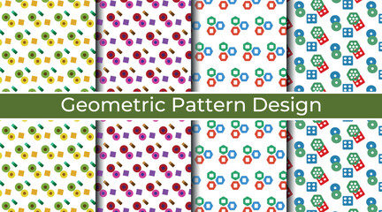 pattern design | Geometric colorful pattern bundle | Geometric pattern vector background	