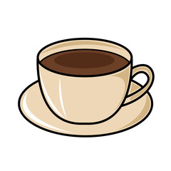 cup of coffee icon isolated flat