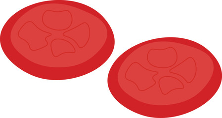 Illustration of Fresh Tomato Slices