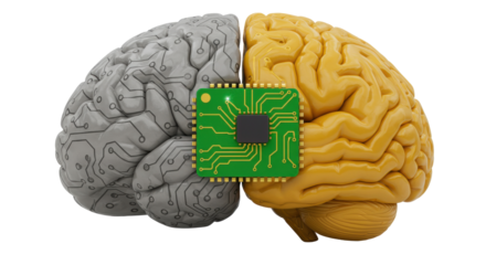 Isolated AI brain with CPU chip