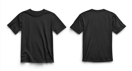 Blank black t-shirt mockup (2)