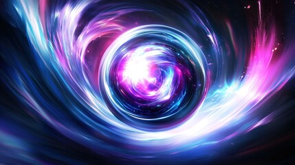 Futuristic Abstract Energy Orb with Glowing Core and Plasma Trails, Sci-Fi Concept