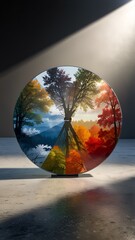 wheel segmented with seasons