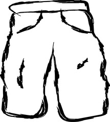 pants icon in doodle style