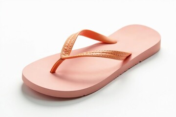 A single flip-flop isolated on a pure white background , macro, studio shot