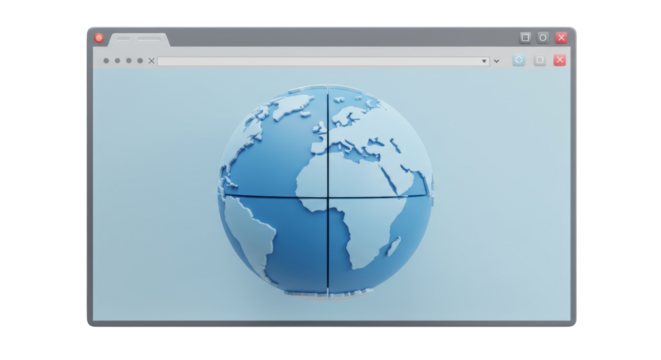 Isolated Browser with Globe