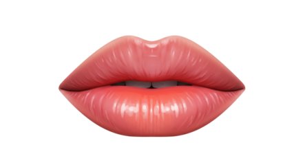 Isolated Glossy Lips