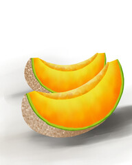 image of ripe melon slices