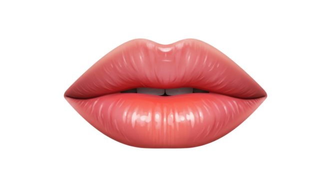 Isolated Glossy Lips