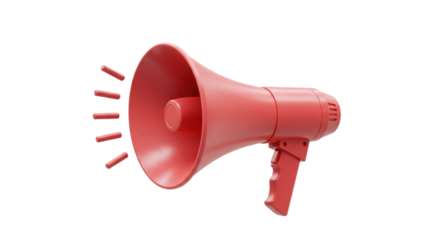 Isolated Red Megaphone