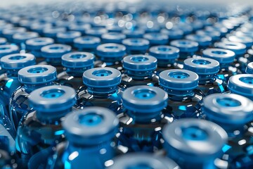 Close up view of biobank storage containing vials or containers used for preserving human cells and DNA samples in a controlled environment for research and diagnostics.