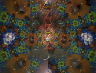Imaginatory fractal abstract background Image