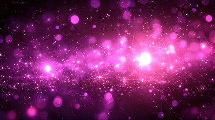 Abstract Pink Nebula: A Cosmic Dance of Light and Connection