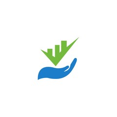 Building hand vector logo template design
