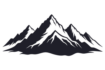 himalayan mountains vector art illustration 