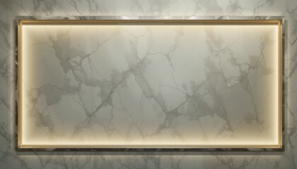 Elegant backlit marble frame display contemporary interior visual art modern environment minimalist view aesthetic design for luxury spaces