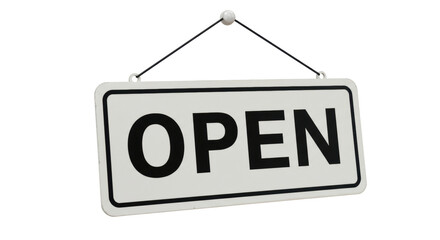 Isolated Open Sign