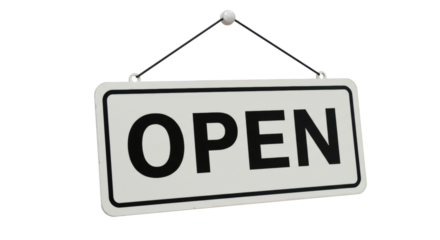 Isolated Open Sign