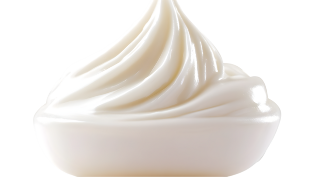 Creamy Mayonnaise Swirl Closeup.