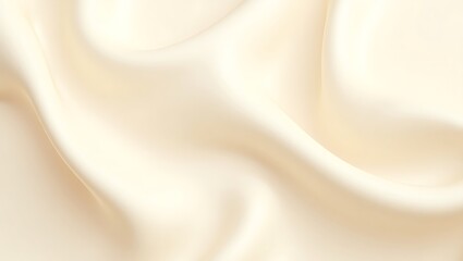 Elegant cream silk fabric texture soft waves and subtle light luxurious feel smooth surface delicate