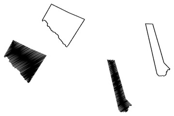 Satupaitea District, Savaii island (Independent State of Samoa, Western Samoa) map vector illustration, scribble sketch Satupa‘itea map