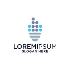 Abstract Blue And Gray Geometric Logo Design
