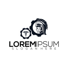 modern combination motorcycle gear logo gradation