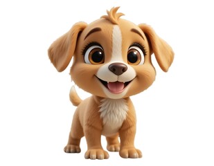 Naklejka premium A cheerful puppy's smiling face
