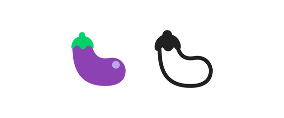 Fototapeta premium Eggplant Emoji 