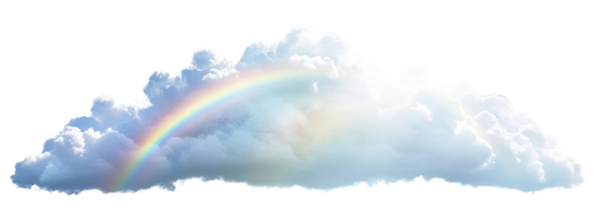 PNG Smooth blue cold clouds rainbow nature background.
