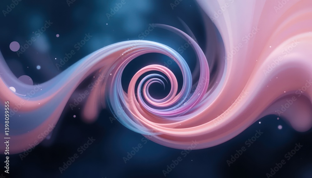 Poster dynamic flowing swirls of colorful abstract art digital space visual design ethereal background clos