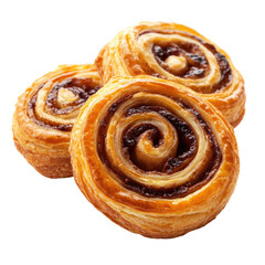 Sweet Pastry Swirls on transparent background