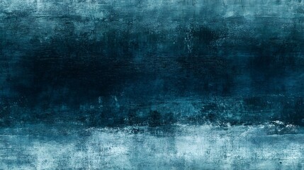 Fototapeta premium A textured abstract painting of deep teal and light blue hues.