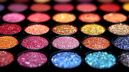 A Colorful Palette of Sparkling Eyeshadows