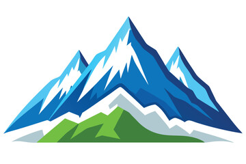 himalayan mountains vector art illustration 