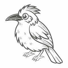 Obraz premium Cartoon Motmot Bird Vector Illustration