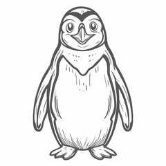 Cute Magellanic Penguin Vector Illustration