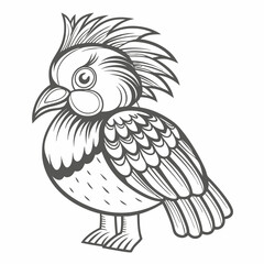 Stylized Northern Lapwing Bird Illustration Vector