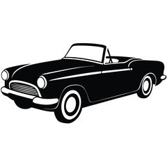 vintage car isolated on white background