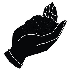 illustration of hand holding a boat