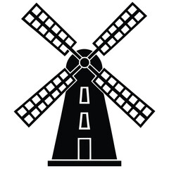 windmill vector illustration
