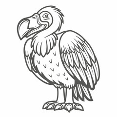 California Condor Line Art Illustration