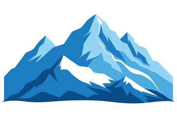 himalayan mountains vector art illustration 