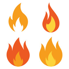 Fire Flame Icon Set