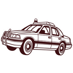 police car  vector illustration