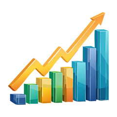 Stock market graph up 