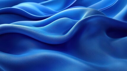Obraz premium Abstract Blue Silk Drapery: A Study in Smooth Curves and Luxurious Texture