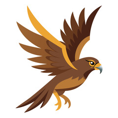 Obraz premium Majestic Hawk in Flight Illustration